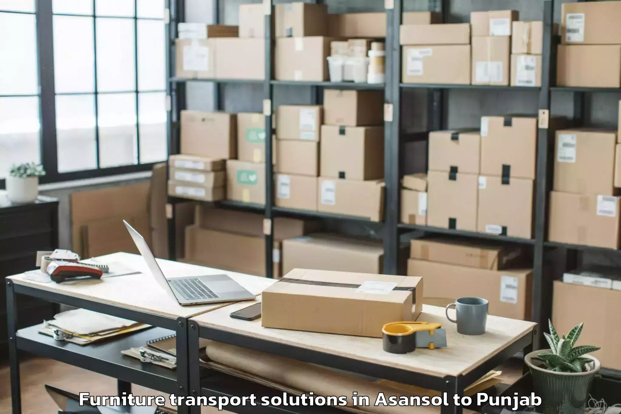 Professional Asansol to Adampur Jalandhar Furniture Transport Solutions